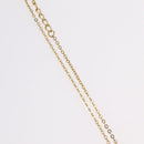 Christian Dior Rhinestone Necklace Metal Gold Tone Auth ka6386-6