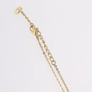 Christian Dior Rhinestone Necklace Metal Gold Tone Auth ka6386-7
