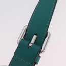 LOEWE Mini Gate Bag Shoulder Bag Leather Green Silver Auth ka6387M-16