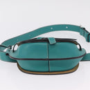 LOEWE Mini Gate Bag Shoulder Bag Leather Green Silver Auth ka6387M-5