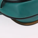 LOEWE Mini Gate Bag Shoulder Bag Leather Green Silver Auth ka6387M-18