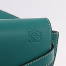 LOEWE Mini Gate Bag Shoulder Bag Leather Green Silver Auth ka6387M-23