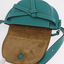 LOEWE Mini Gate Bag Shoulder Bag Leather Green Silver Auth ka6387M-10
