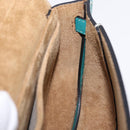 LOEWE Mini Gate Bag Shoulder Bag Leather Green Silver Auth ka6387M-27