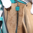 LOEWE Mini Gate Bag Shoulder Bag Leather Green Silver Auth ka6387M-28