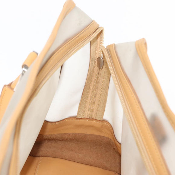 LOEWE Anagram Amazonas Hand Bag Vinyl Leather Clear Silver Auth ka639