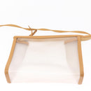 LOEWE Anagram Amazonas Hand Bag Vinyl Leather Clear Silver Auth ka639-18