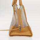 LOEWE Anagram Amazonas Hand Bag Vinyl Leather Clear Silver Auth ka639-4