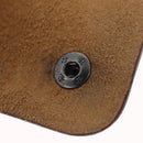 HERMES Pochette Green Leather Brown Auth ka6393-22