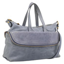FENDI Hand Bag Leather 2way Purple Gold YX1 2461 Auth ka6396-1