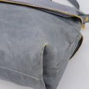 FENDI Hand Bag Leather 2way Purple Gold YX1 2461 Auth ka6396-14