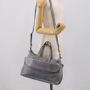 FENDI Hand Bag Leather 2way Purple Gold YX1 2461 Auth ka6396-29
