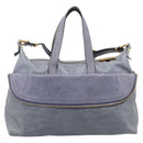 FENDI Hand Bag Leather 2way Purple Gold YX1 2461 Auth ka6396-3