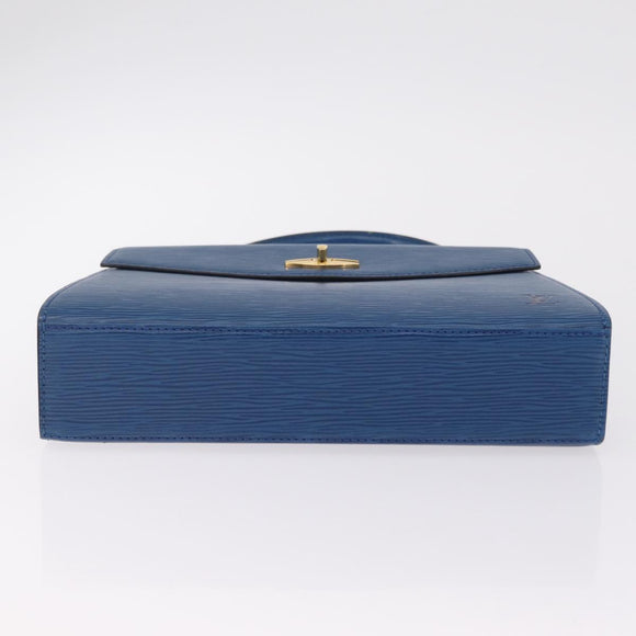 LOUIS VUITTON Epi Malesherbes Hand Bag Blue M52375 LV Auth ka6399A