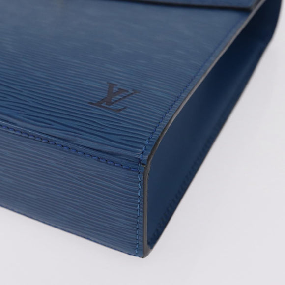 LOUIS VUITTON Epi Malesherbes Hand Bag Blue M52375 LV Auth ka6399A