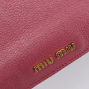 Miu Miu Madras Hand Bag Leather 2way Pink Gold Auth ka6401V-22