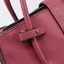 Miu Miu Madras Hand Bag Leather 2way Pink Gold Auth ka6401V-23