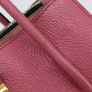 Miu Miu Madras Hand Bag Leather 2way Pink Gold Auth ka6401V-24