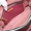 Miu Miu Madras Hand Bag Leather 2way Pink Gold Auth ka6401V-9