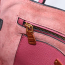Miu Miu Madras Hand Bag Leather 2way Pink Gold Auth ka6401V-31
