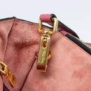 Miu Miu Madras Hand Bag Leather 2way Pink Gold Auth ka6401V-37