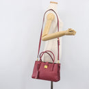 Miu Miu Madras Hand Bag Leather 2way Pink Gold Auth ka6401V-38
