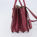 Miu Miu Madras Hand Bag Leather 2way Pink Gold Auth ka6401V-4
