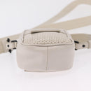 BOTTEGA VENETA Leggero Shoulder Pouch Leather White Auth ka6402-11
