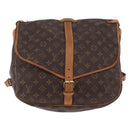 LOUIS VUITTON Monogram Saumur 35 Shoulder Bag M42254 LV Auth ka6403-13