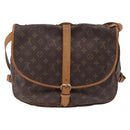 LOUIS VUITTON Monogram Saumur 35 Shoulder Bag M42254 LV Auth ka6403-2