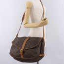 LOUIS VUITTON Monogram Saumur 35 Shoulder Bag M42254 LV Auth ka6403-33