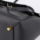 CELINE Belt Bag Hand Bag Leather 2way Black Gold Auth ka6406V-9