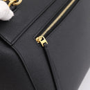 CELINE Belt Bag Hand Bag Leather 2way Black Gold Auth ka6406V-20