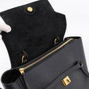CELINE Belt Bag Hand Bag Leather 2way Black Gold Auth ka6406V-10