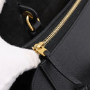 CELINE Belt Bag Hand Bag Leather 2way Black Gold Auth ka6406V-21