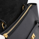 CELINE Belt Bag Hand Bag Leather 2way Black Gold Auth ka6406V-22