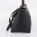 CELINE Belt Bag Hand Bag Leather 2way Black Gold Auth ka6406V-4
