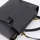 CELINE Belt Bag Hand Bag Leather 2way Black Gold Auth ka6406V-6
