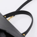 CELINE Belt Bag Hand Bag Leather 2way Black Gold Auth ka6406V-14