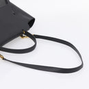 CELINE Belt Bag Hand Bag Leather 2way Black Gold Auth ka6406V-8