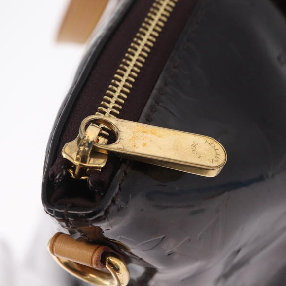 LOUIS VUITTON Monogram Vernis Bellevue GM Bag Amarante M93589 LV Auth ka6407V