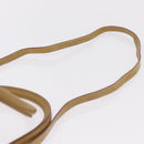 FENDI Hand Bag Leather 2way Beige Gold Auth ka6408-10