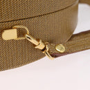 FENDI Hand Bag Leather 2way Beige Gold Auth ka6408-11