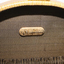FENDI Hand Bag Leather 2way Beige Gold Auth ka6408-18