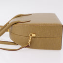 FENDI Hand Bag Leather 2way Beige Gold Auth ka6408-5