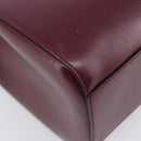 CARTIER Must Line Shoulder Bag Leather Bordeaux Gold Auth ka6410-16