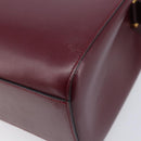 CARTIER Must Line Shoulder Bag Leather Bordeaux Gold Auth ka6410-17