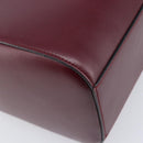 CARTIER Must Line Shoulder Bag Leather Bordeaux Gold Auth ka6410-18