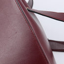 CARTIER Must Line Shoulder Bag Leather Bordeaux Gold Auth ka6410-19