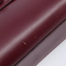 CARTIER Must Line Shoulder Bag Leather Bordeaux Gold Auth ka6410-20